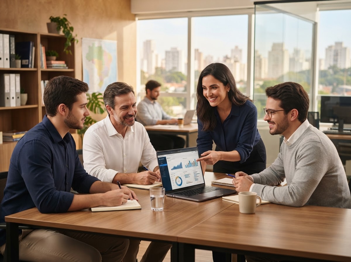 Descontária — equipe analisando modelos de dados e indicadores de investimento